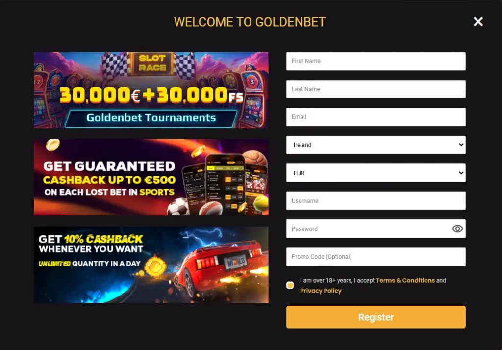 goldenbet promo code